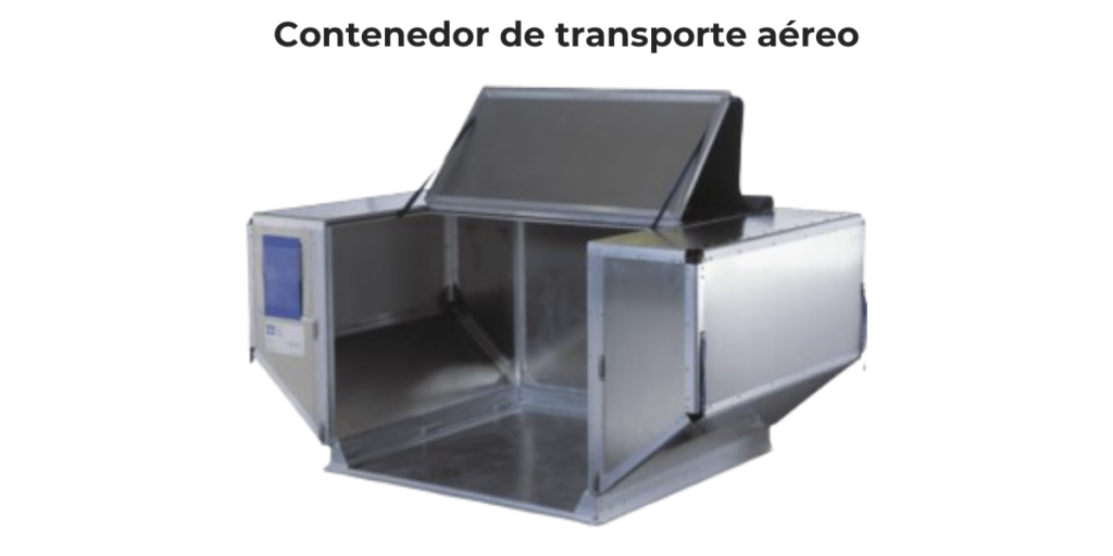 Contenedor usado en el transporte aéreo de mercancías